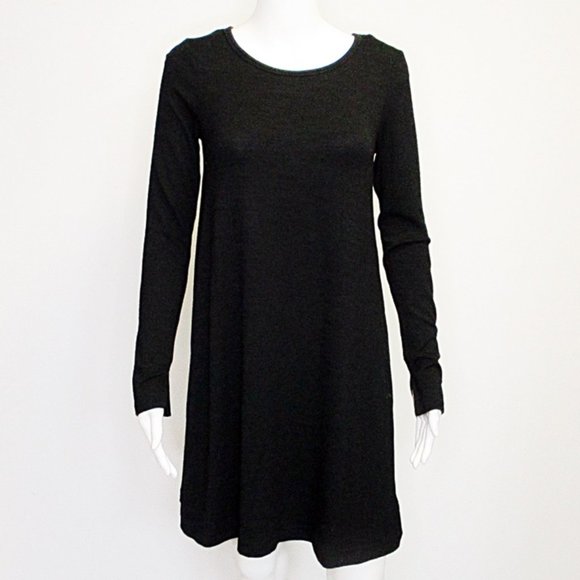 Gap Stretch Jersey Long Sleeve Black Dress XS - Picture 1 of 6